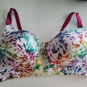 40D Torrid Curve Colorful Rainbow Tie Dye Wireless Bra